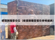 玻璃钢雕塑价位（玻璃钢雕塑报价单明细表）